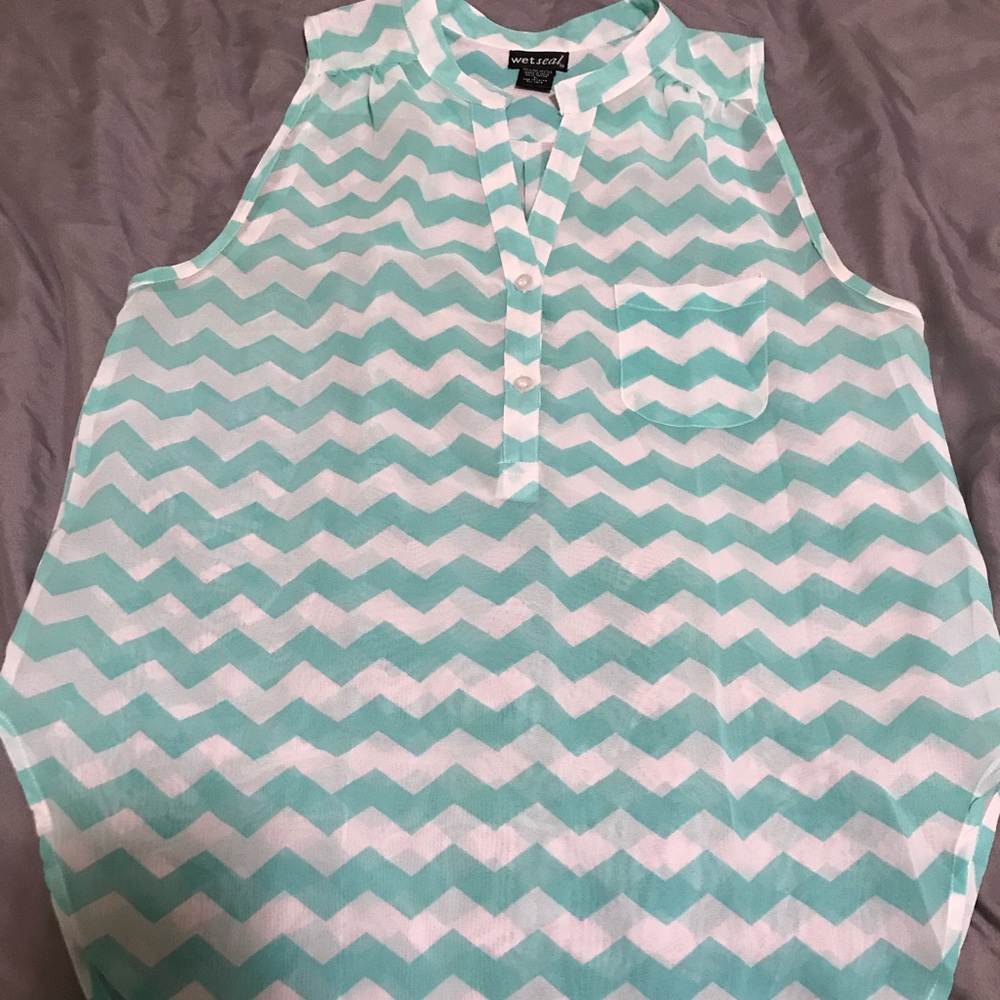 Women’s See-Through Chevron Tank
